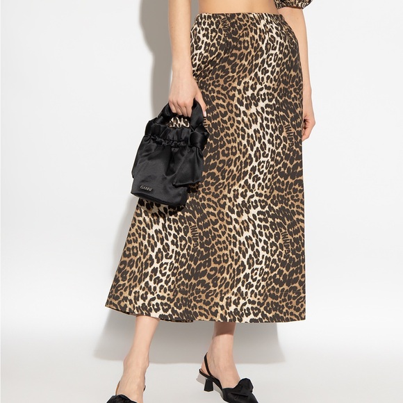 Ganni Dresses & Skirts - GANNI Leopard Printed Midi Skirt
